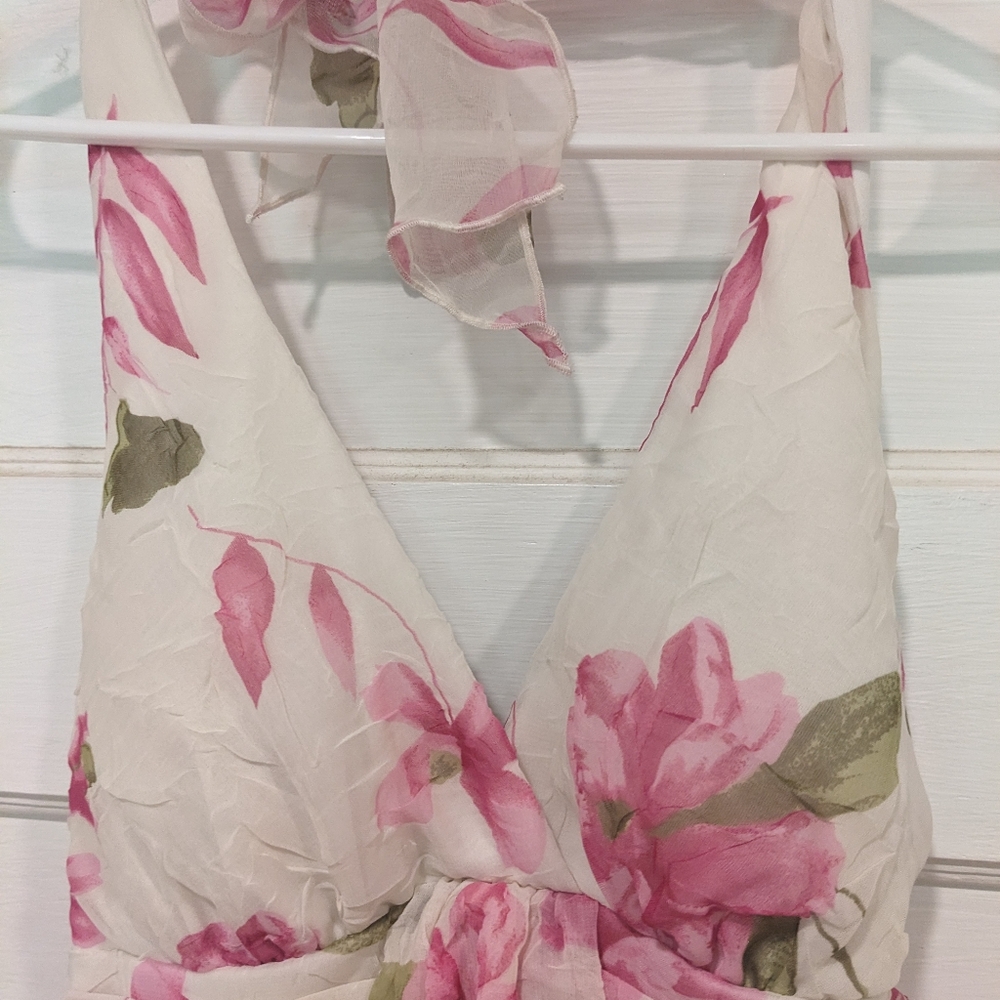 Chiffon dress- Auntie-core Floral Southern Belle - Picture 2 of 5